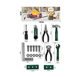 Набір інструментів 9933-K07 у пакеті 6*18см (6965013400824)