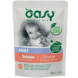 Влажный корм для взрослых кошек Oasy Adult лосось 85 г