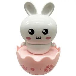 Дитяча неваляшка "Зайчик" Bambi 657-55(White) 7,5 см, брязкальце