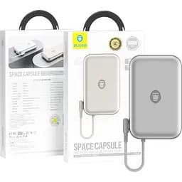 Зовнішній акумулятор Blueo Space Capsule Magnetic Wireless Power Bank 10000mAh 20W Silver Titanium (BL039-SLT) [123929] - мініатюра 3