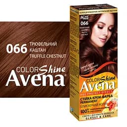 Cтійка крем-фарба для волосся Avena Shine Color Трюфельний каштан 066  - мініатюра 2