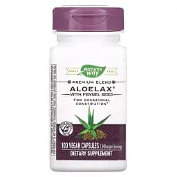 Алоэ Вера с фенхелем Nature's Way Aloelax with Fennel Seed 340 мг 100 вегетарианских капсул
