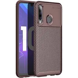 Чехол-накладка iPaky Carbon Fiber Series/Soft TPU Case Honor 10i Brown