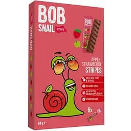 Уцінка. Цукерки фруктово-ягідні Bob Snail Яблучно-полуничний страйп 84 г (6 шт. х 14 г)