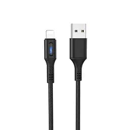 Кабель Hoco U79 с индикатором USB to Lightning 1.2 м черный