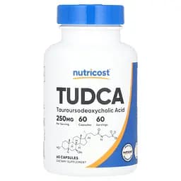 Тауроурсодезоксихолева кислота Nutricost TUDCA 250 мг 60 капсул