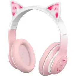 Бездротові навушники XO BE38 Cats Ear накладні з вушками кота рожеві 6920680840298