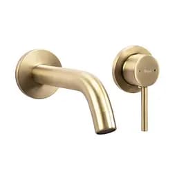 Змішувач для умивальника Rea Owen brushed gold + BOX прихованого монтажу REA-B5334 Золотий