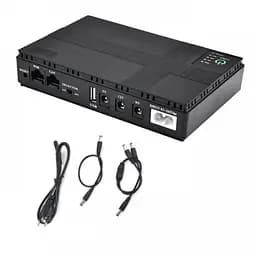 ДБЖ UPS для роутера 36W DC1036P, 10400 mAh Black DC 5/9/12V, 5.5x2.5mm, USB, POE для конвертера, ONU, камери - мініатюра 2