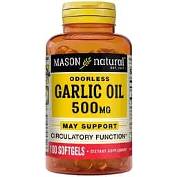 Чесночное масло Mason Natural 500 мг 100 капсул