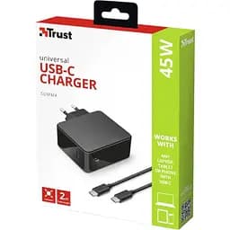 Зарядний пристрій для ноутбуків Trust Summa блок живлення Type-C 45w - мініатюра 4