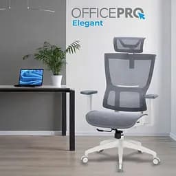 Офісне крісло OfficePro Elegant OC660-W-DG-DG White/Dark Gray [148665] - мініатюра 7