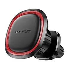 Автотримач для телефона BOROFONE BH124 Roman magnetic car holder (air outlet) Black and Red