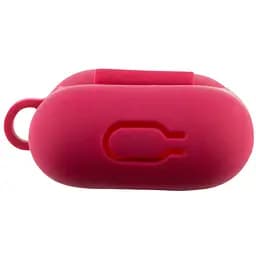 Силіконовий футляр New з карабіном для навушників Airpods 1/2 Червоний / Rose Red - мініатюра 5