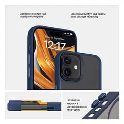 Чехол для Apple iPhone 11, Uniq MagCase, синий, противоударный, панель-накладка с MagSafe, ударопрочный TPU+PC, с магнитом MagSafe, поддержка полноценной беспроводной зарядки, ArmorStandart (ARM75308) - мініатюра 3