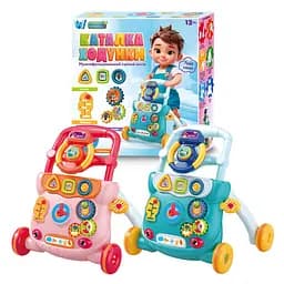 Каталка-ходунки WToys українська озвучка, сортер, кермо, пісні - мініатюра 2