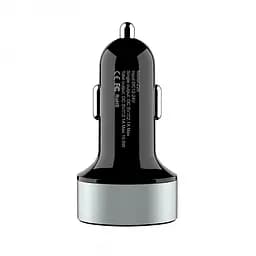 Автомобільна зарядка від прикурювача з вольтметром чорна HOCO Z26 2USB 2,1A - мініатюра 4