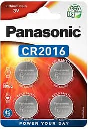 Батарейка Panasonic CR-2016EL/4B літієва CR2016 блістер 4 шт.