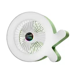 Настільний акумуляторний вентилятор Desktop Fan S37 з RGB-підсвіткою, 3 швидкості, 2,8 Вт, салатово-білий