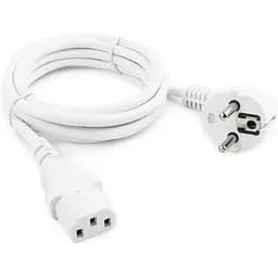 Кабель живлення Cablexpert 3 x 0.75 мм CEE 7/7 IEC C13 євровилка 1.8 м білий (PC-186W-VDE)