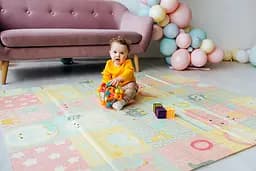 Дитячий двосторонній складний килимок Poppet Стікери та Казковий політ, 180x150x1 см (PP010-150) - мініатюра 11