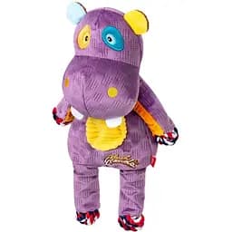 Игрушка для собак GiGwi Plush Friendz Бегемот с веревками и пищалкой 34 см