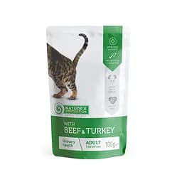 Вологий корм для дорослих кішок з яловичиною та індичкою Nature's Protection Urinary with Beef and Turkey 100 г