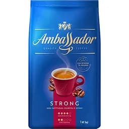 Кофе в зернах натуральный Ambassador Strong, жаренный, 1 кг (843948)