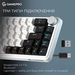 Клавіатура GamePro Asgard Valhalla 65% Compact QLAB Orange Switches (MK210W Pro) - мініатюра 6
