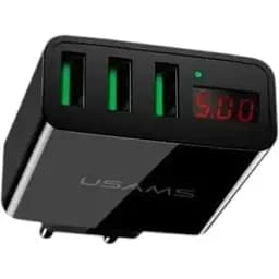 Зарядний пристрій із жк-екраном 3 порти usb Usams US-CC035