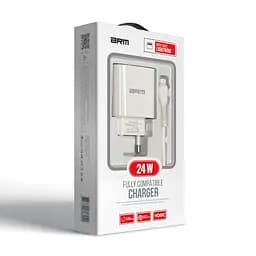 Мережевий зарядний пристрій для смартфона та планшета, AR012 24W White 1xUSB з кабелем USB-A to Lightning в комплекті, підтримка Quick Charge 3.0, швидка зарядка для iPhone та iPad, ArmorStandart (ARM69894) - мініатюра 6