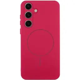 Чохол Lakshmi Silicone Cover Full Camera (AA) with MagFit для Samsung Galaxy S24 FE Червоний / Rose Red