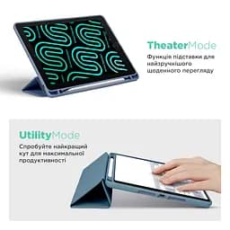 Чохол-книжка для планшета Apple iPad 10.2 (2019)/10.2 (2020)/10.2 (2021), Smart Fold Pen, фіолетовий, 10.2 дюймів, з екошкіри + TPU, з магнітною застібкою, підставкою, тримачем під стилус, протиударний, з функцією Wake/Sleep - мініатюра 4