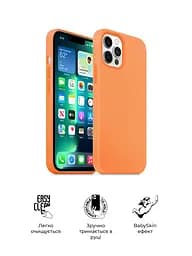 Силиконовый чехол для Apple iPhone 13 Pro Max, ICON2 Case, оранжевый, противоударный, панель, защита всего корпуса, матовая поверхность Soft Touch, выступает над дисплеем, совместим с защитными стеклами и пленками, с микрофиброй, ArmorStandart (ARM60502) - мініатюра 3