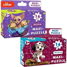 Набор настольных игр Ludum 2 в 1 Котик 2 + Песик 2 макси-пазлы (ME5032-10)