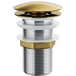 Донний клапан для умивальника Corsan click-clack gold без переливу MUKKGL, Золотий