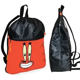 Рюкзак-мішок для взуття, спортивної форми Губка Боб дитяча сумка для змінки з розширювачем (01232)