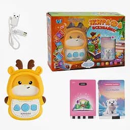 Картридер Жирафа Всезнайка WToys, 30317, озвученный на украинском языке, 122 карточки, 18 тем