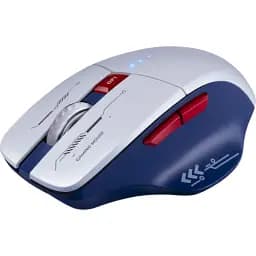 Миша бездротова Defender Tisa GM-126, White/Blue, Bluetooth / 2.4 GHz / USB, оптична, 800-1600 dpi, 7 кнопок, радіус дії до 10 м, RGB підсвічування, кабель 0.8 м, час роботи до 220 год (52126) - мініатюра 2