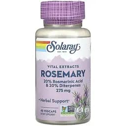Екстракт розмарину Solaray Rosemary 275 мг 45 веганських капсул