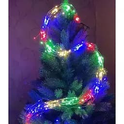 Новогодняя конусная гирлянда 2 м 20 нитей 400 LED лампочек Цветная
