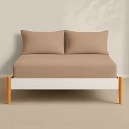 Простирадло Cosas на резинці фланель 100х200 caramel, карамель (Flannel_12Caramel_100x200x20) - мініатюра 4