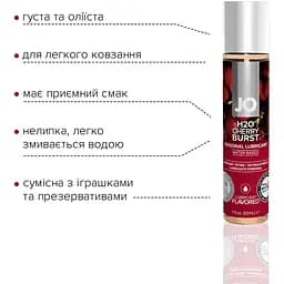 Змазка на водній основі System JO H2O - Cherry Burst (30 мл) - мініатюра 3