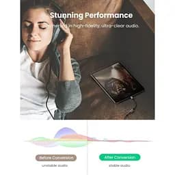 Перехідник Ugreen USB-C to 3.5mm M/F 0.10m AV161 (80154) - мініатюра 4