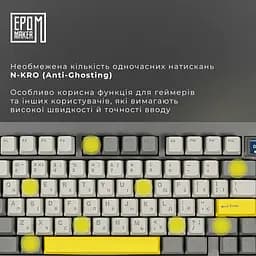 Клавіатура Epomaker TH80 PRO V2 Sea Salt Silent Black механічна бездротова (TH80-PROV2-B-SS) - мініатюра 9