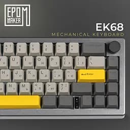 Клавіатура Epomaker EK68 Flamingo Black механічна бездротова (EK68-B-F) - мініатюра 6