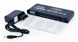 Розгалужувач HDMI сигналу Cablexpert DSP-4PH4-02 Black на 4 порти HDMI V1.4 до 20 м - мініатюра 3