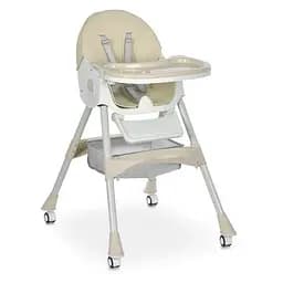 Стільчик для годування Bambi M 6302 Beige складний, 5-ти точкові ремені