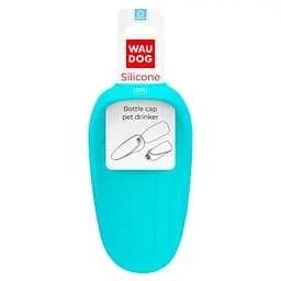 Поїлка-насадка на пляшку Waudog Silicone, 165х90 мм, блакитна