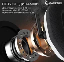 Игровые наушники GamePro HSW-120-W Wireless Mercury Genesis Pro White - мініатюра 7